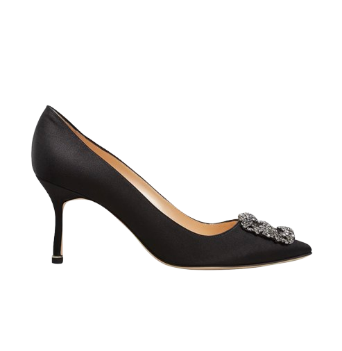 Hangisi 70MM Crystal-Embellished Satin Pumps
