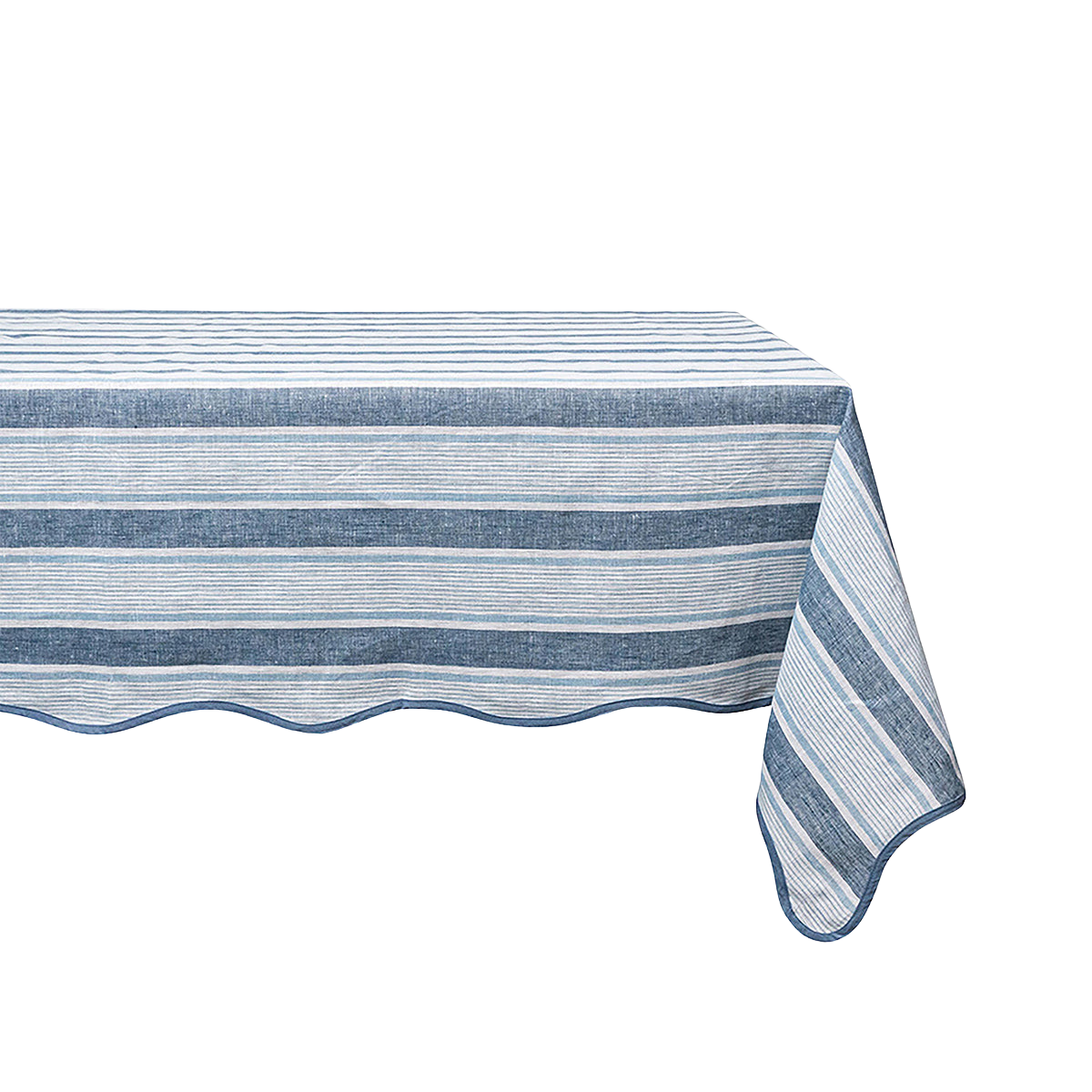 Cabana Stripe 60" x 120" Tablecloth - Ocean