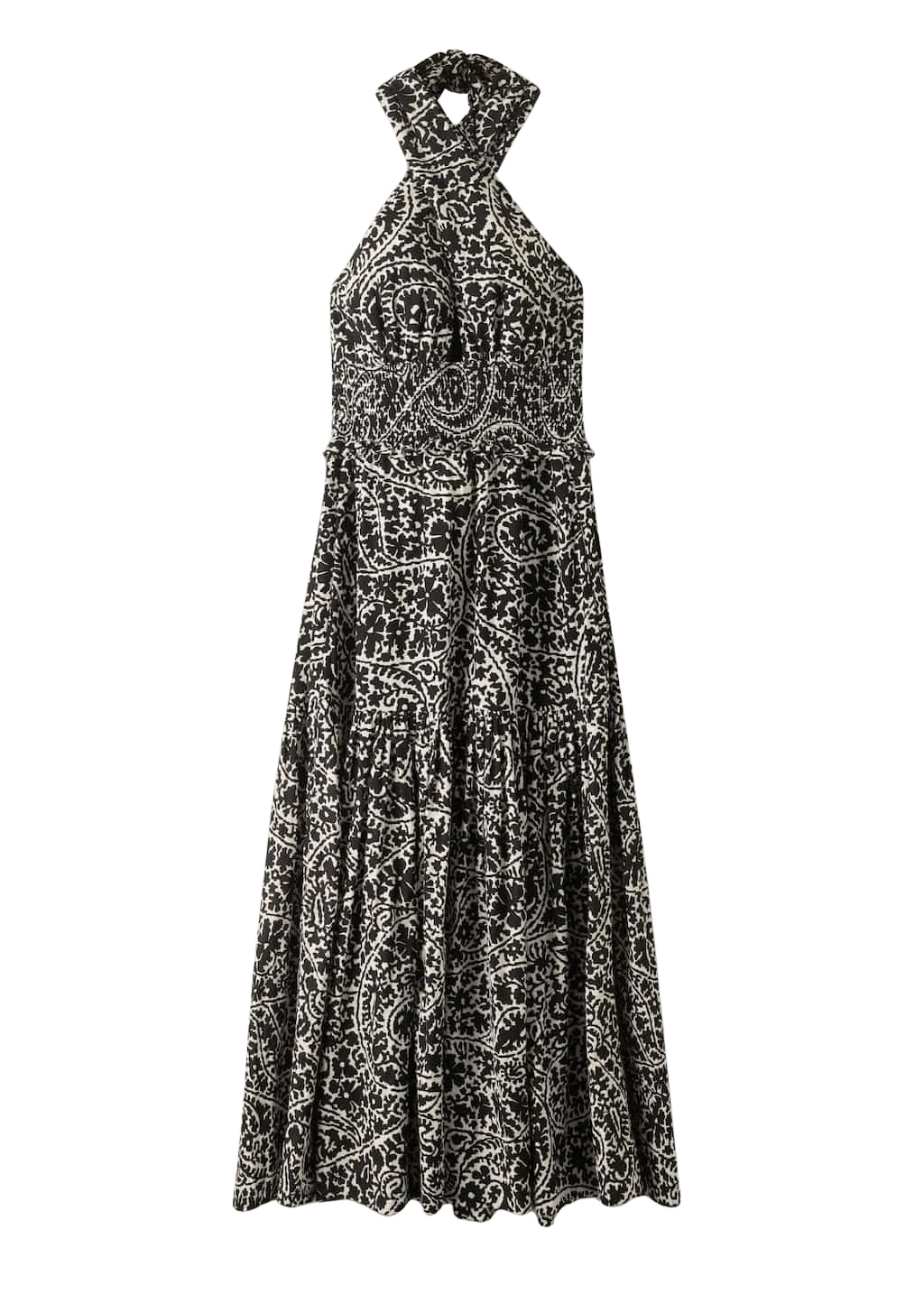 Cheesecloth Paisley Print Maxi Dress