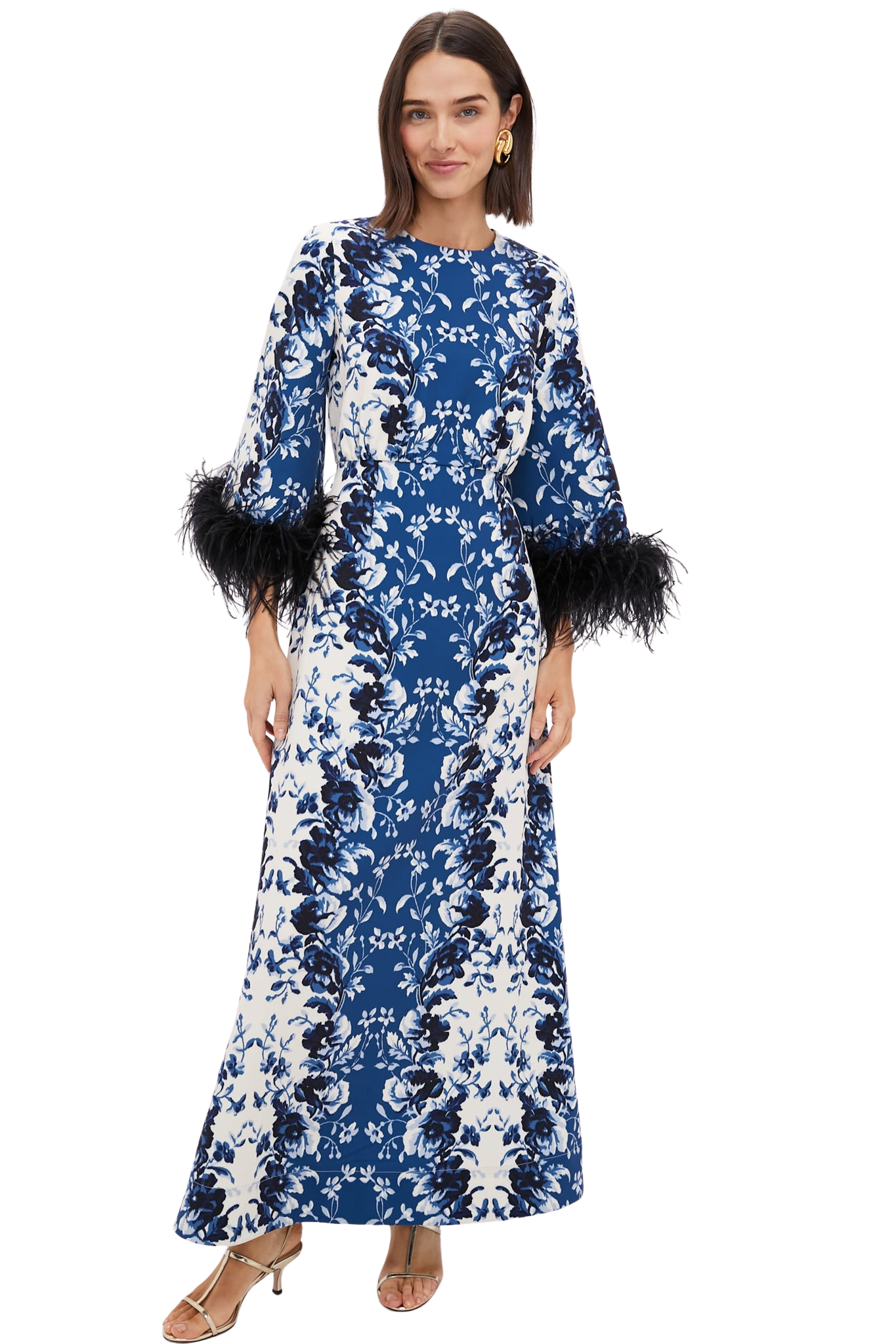 Indigo Reflection Feather Jamison Dress