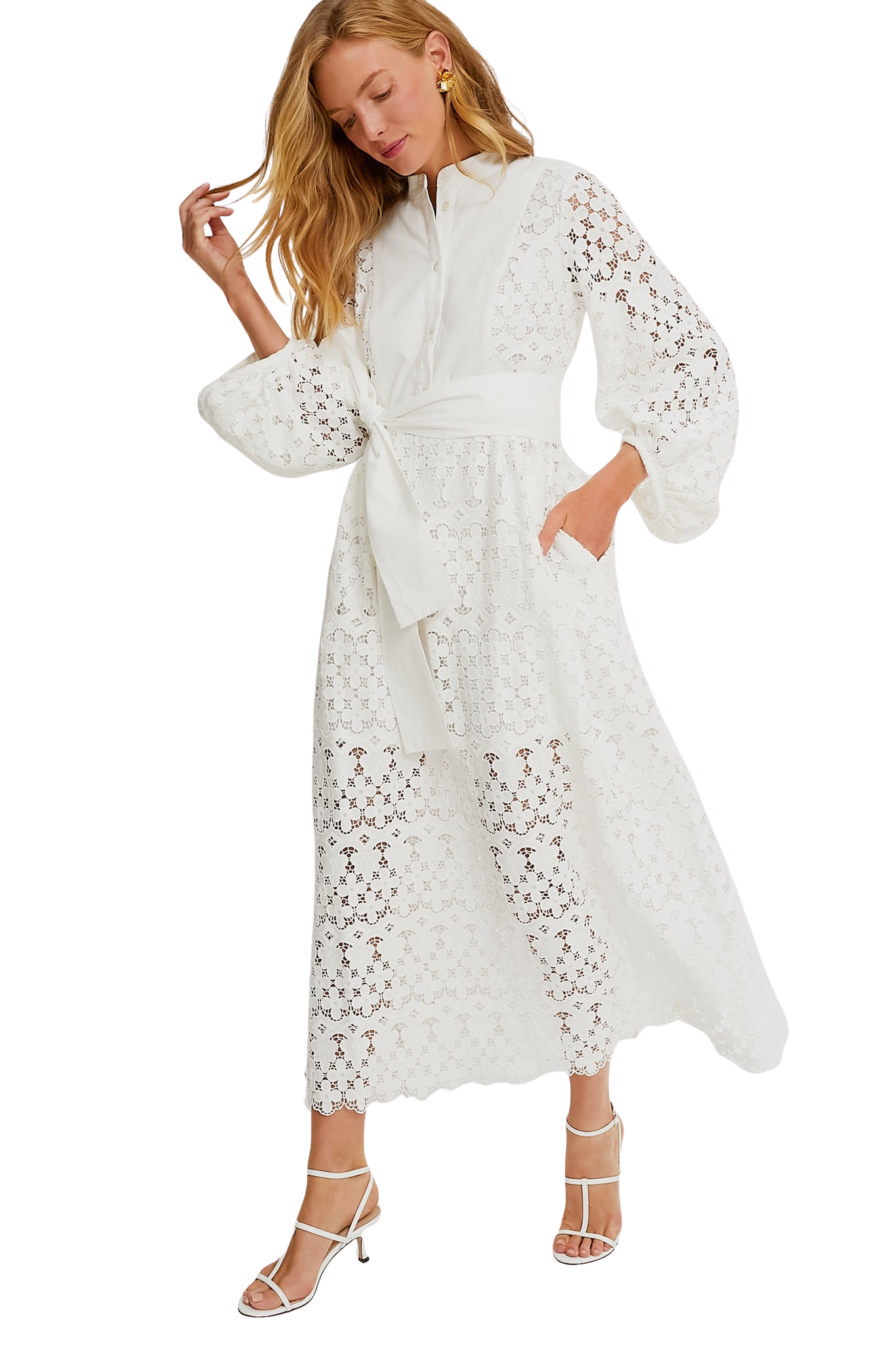 White Lace Calliope Dress