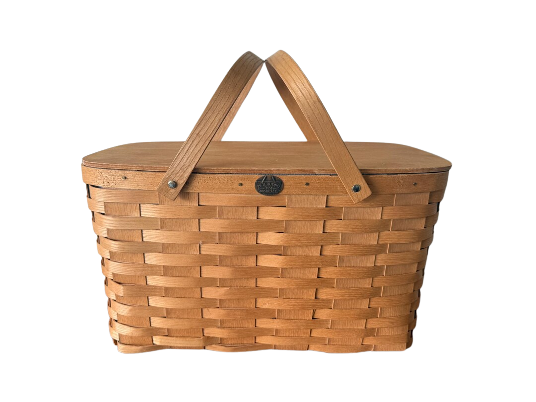 vintage Peterboro original cool basket picnic basket cooler