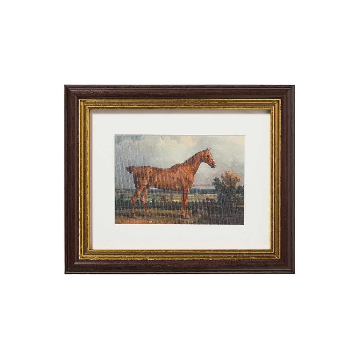 Andover Polished wood and gold frame