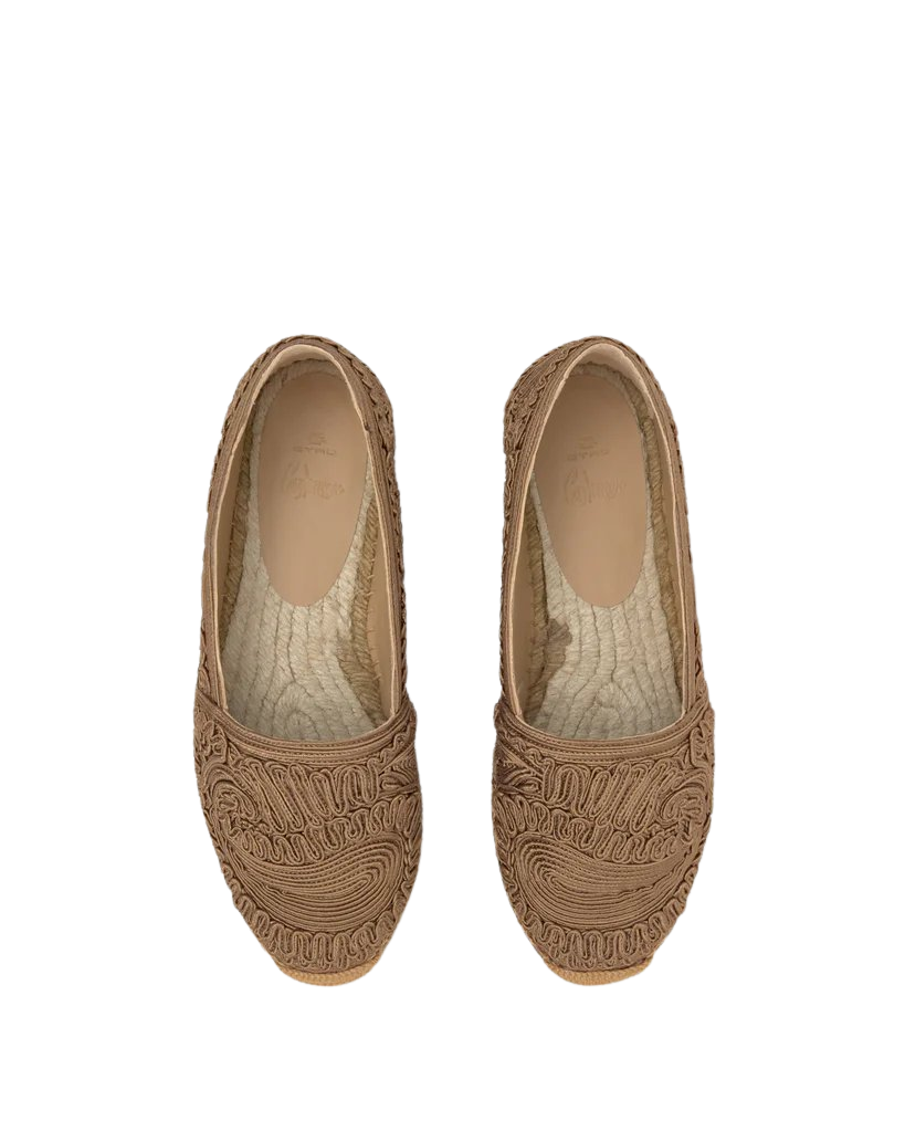 Kenda Paisley Etro in Taupe Cotton