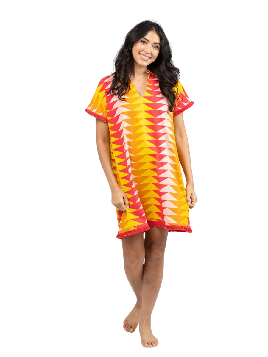 The Beach Tunic | Sunset Bagru Triangle