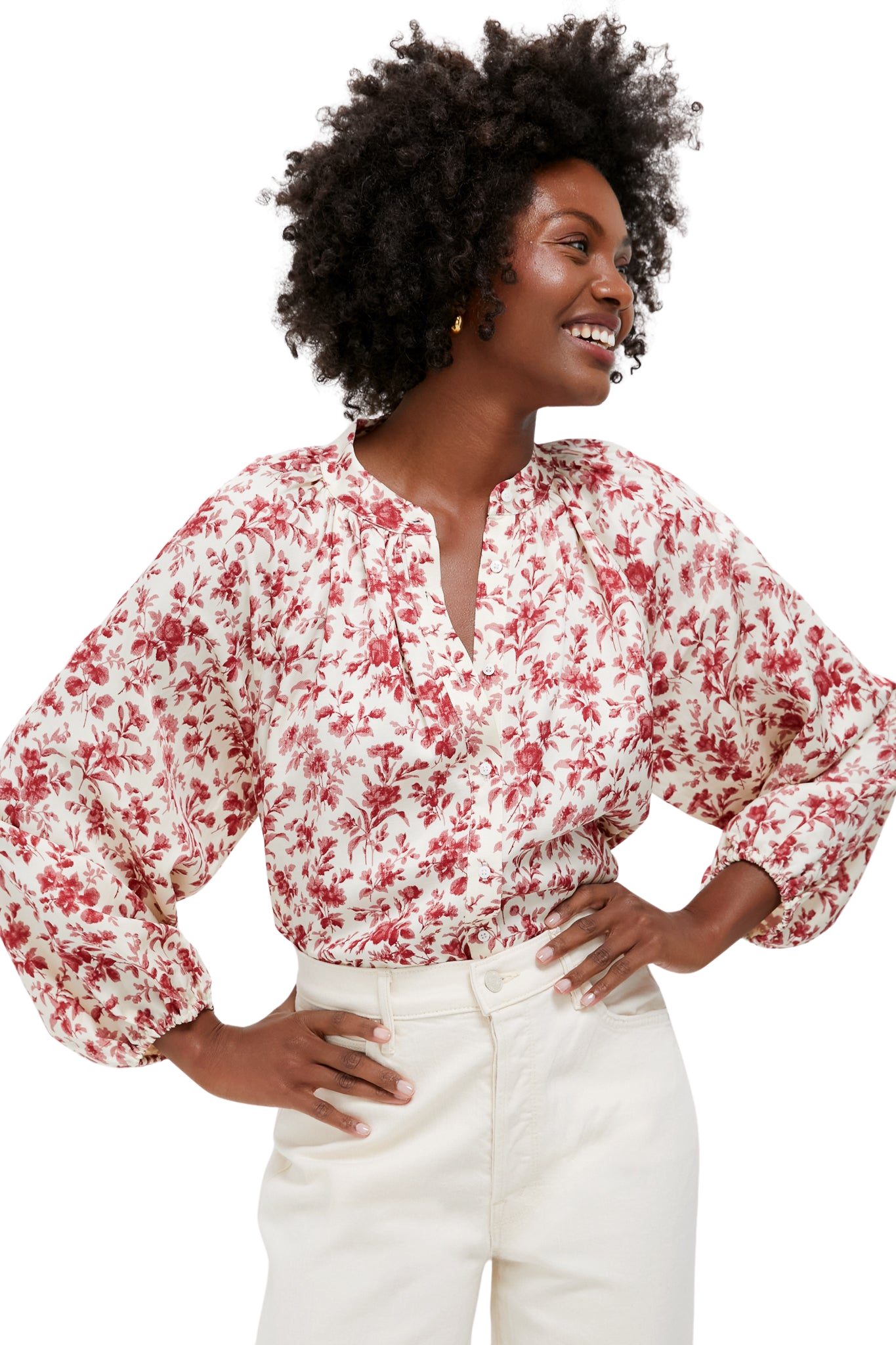 Pomegranate Bloom Sawyer Blouse