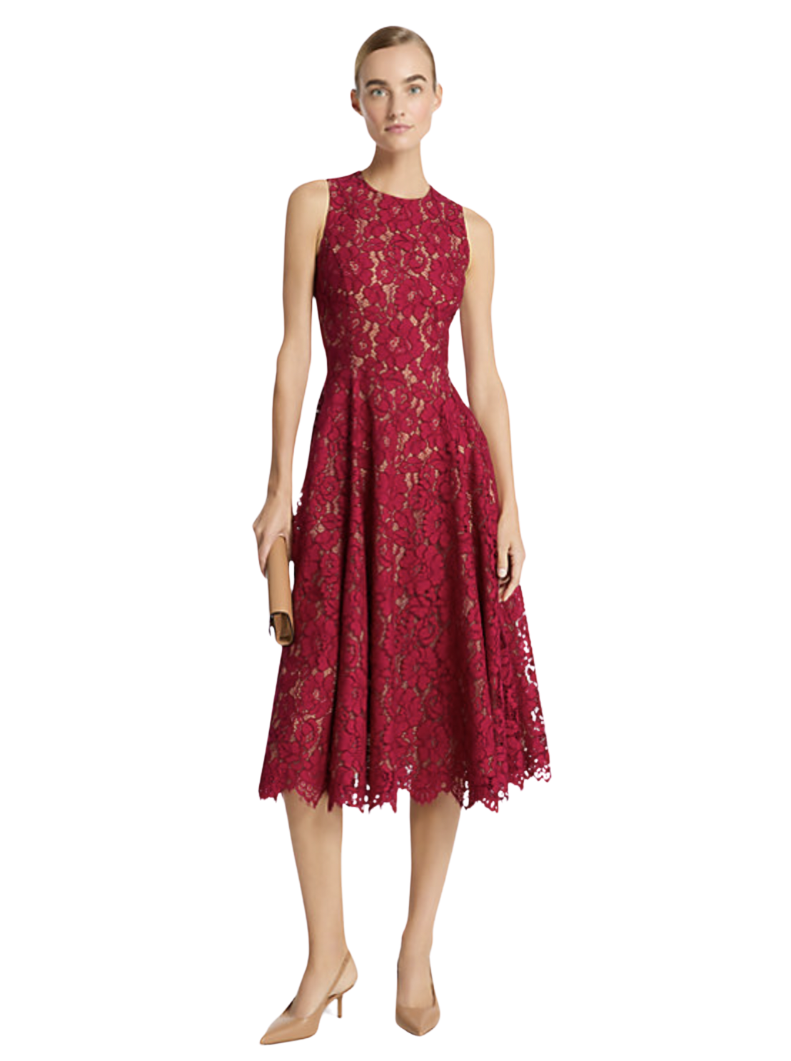 Cotton Blend Floral Lace Dance Dress