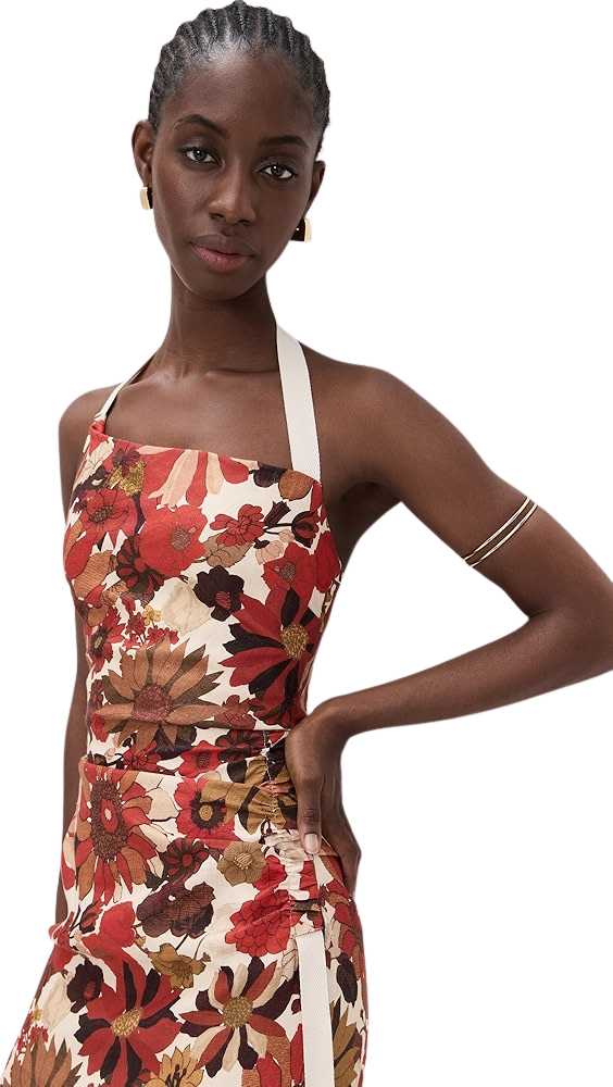 Castella Gathered Midi Dress