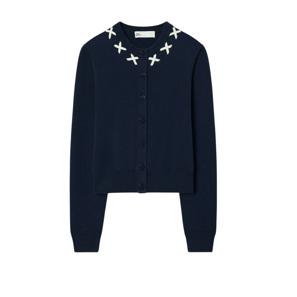 Embroidered Merino and Cashmere Cardigan