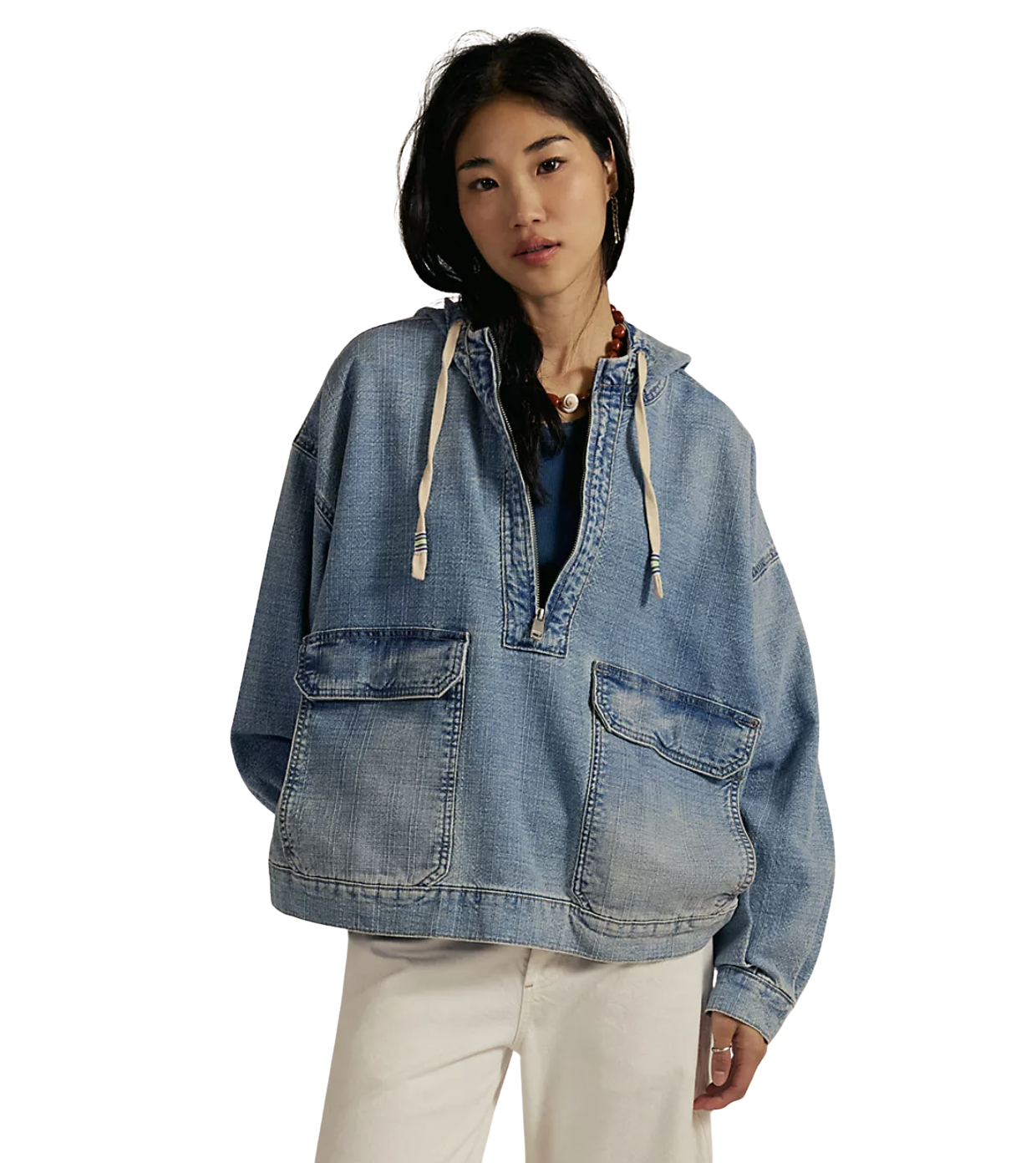 We The Free Casey Denim Pullover