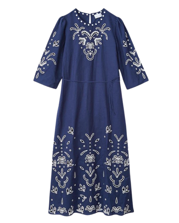 Athena Maxi Dress in Indigo