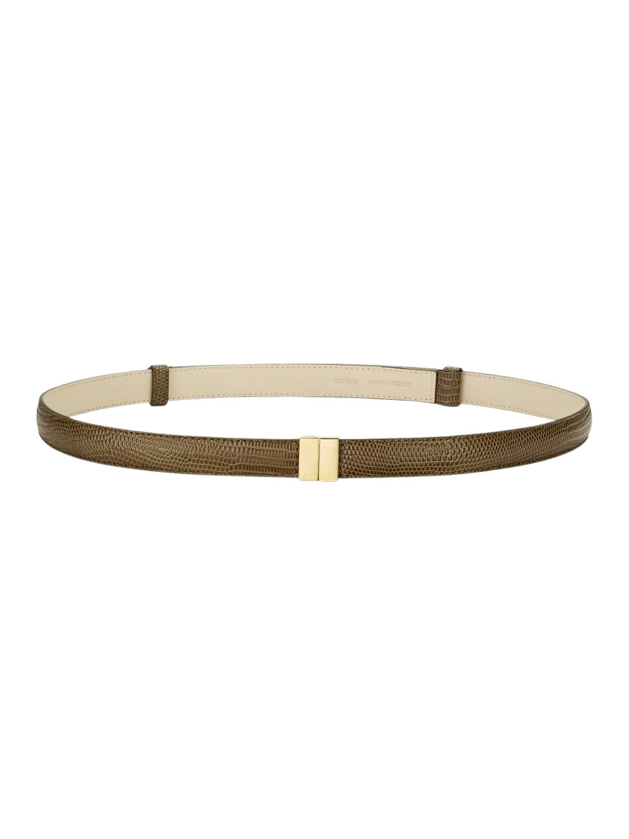 Lizard-Embossed Belt