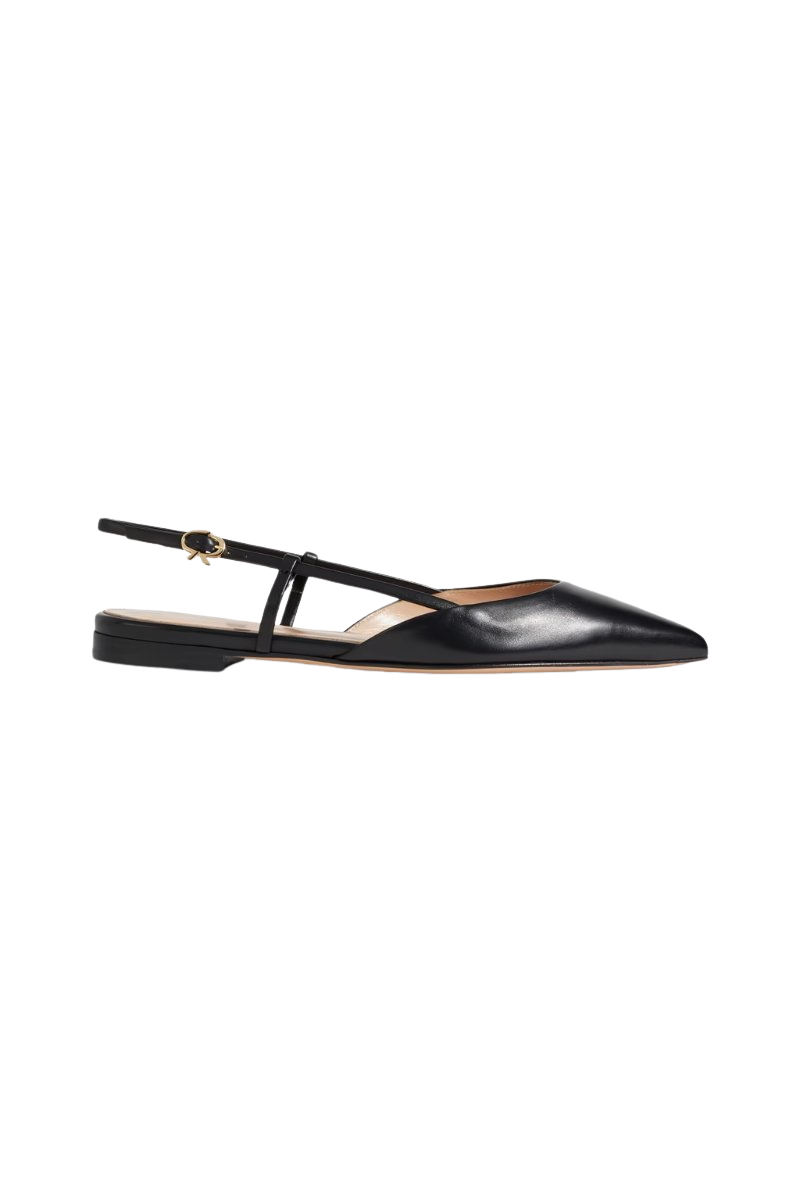 Ascent 05 leather slingback point-toe flats
