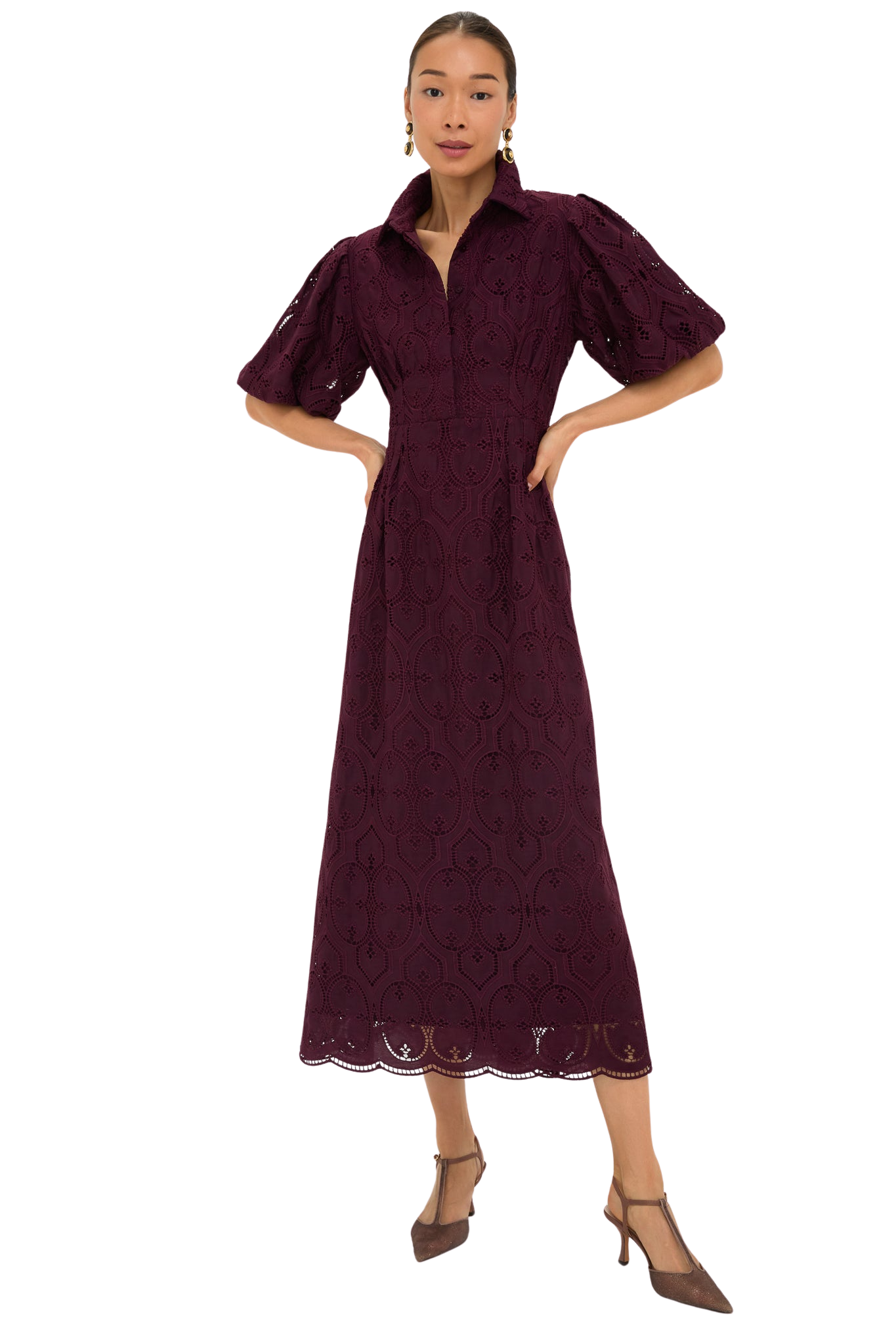 Winetasting Eyelet Delaney Dress