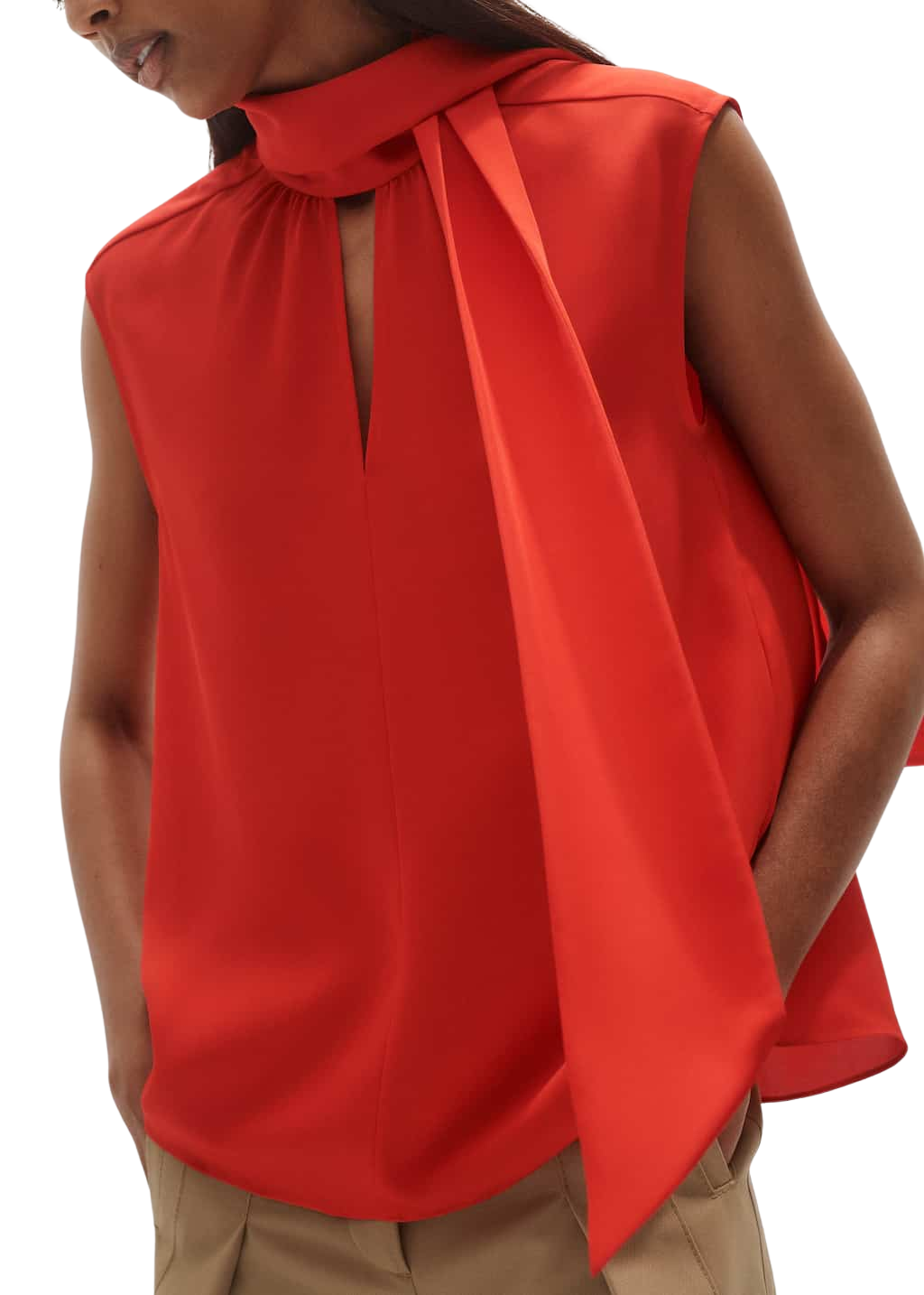 Silk Top + Tie