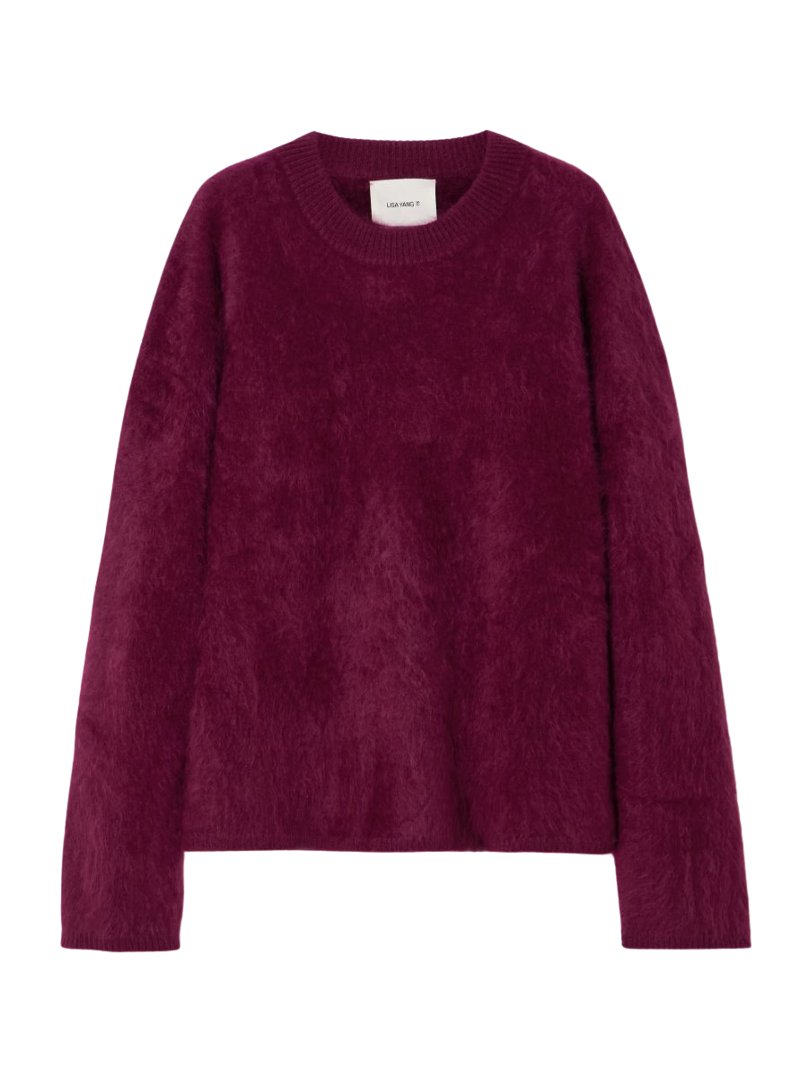 Natalia brushed-cashmere sweater