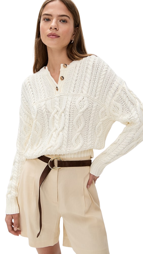 Cotton Henley Sweater