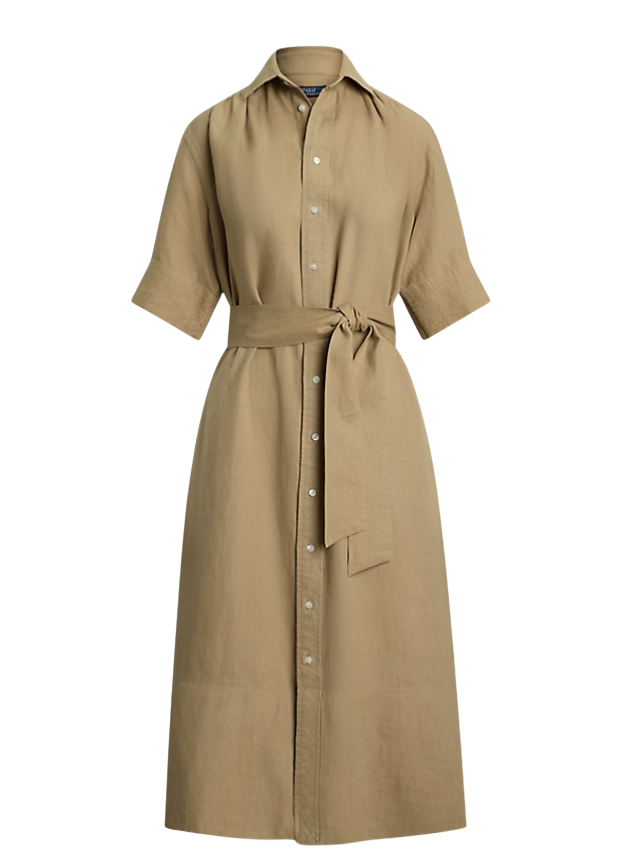 Belted Linen Shirtdress