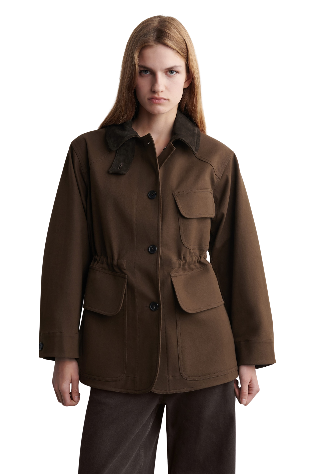 Suede-Collar Field Jacket