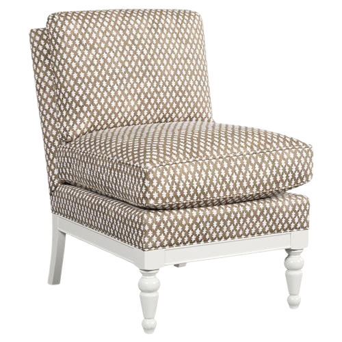 Eloise French Country Brown Slipper Chair