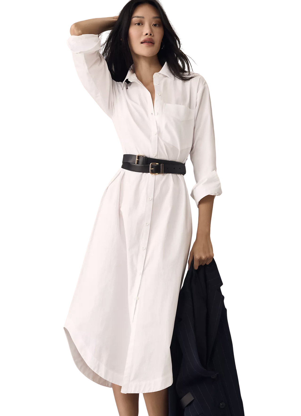 The Soren Long-Sleeve Shirt Dress