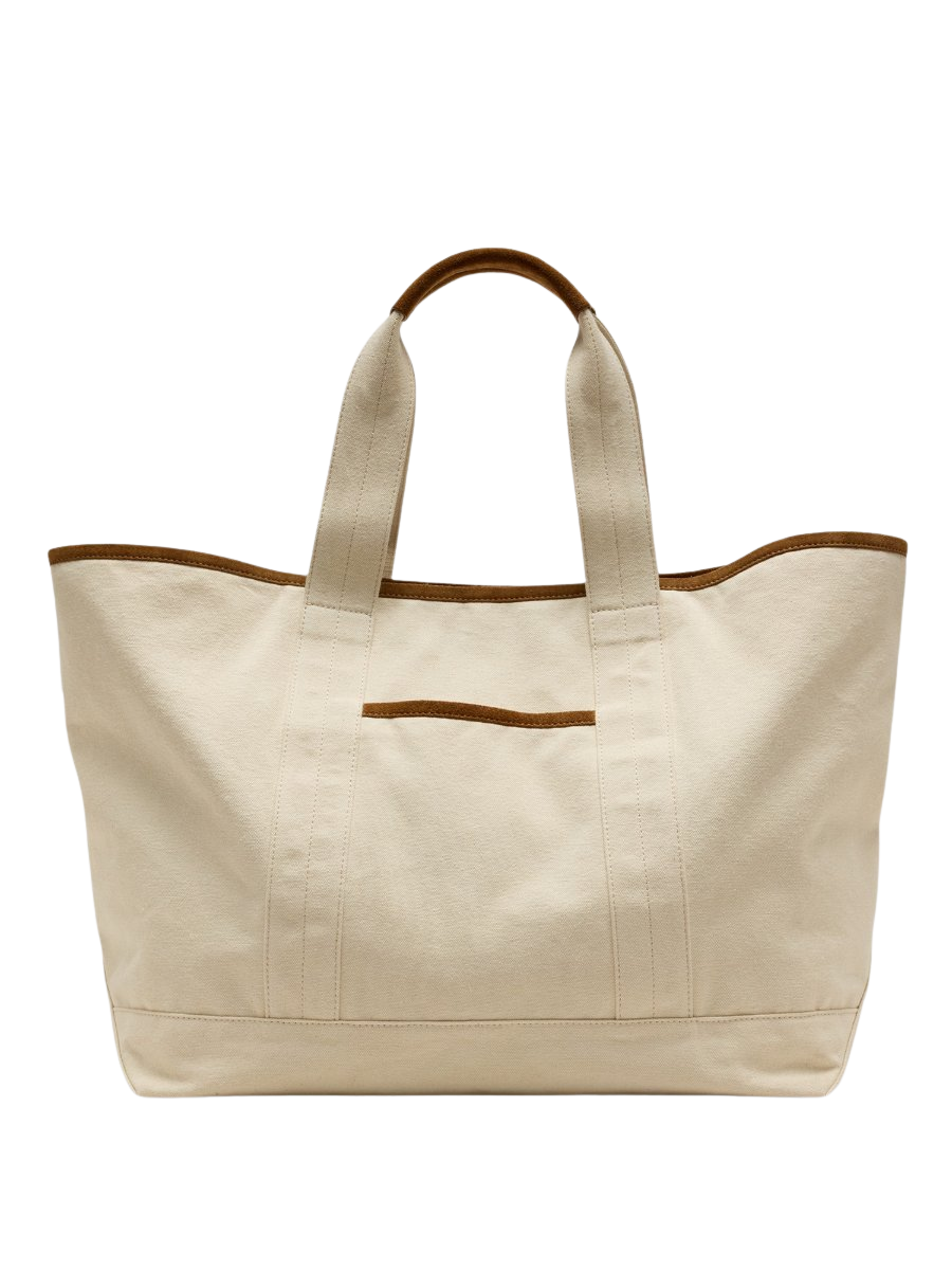 Canvas & Suede Weekend Tote