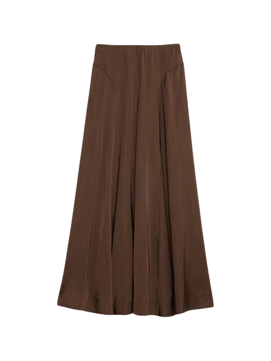 Stretch-Satin Maxi Skirt