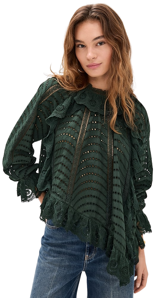 Marcella Asymmetrical Long Sleeve Blouse