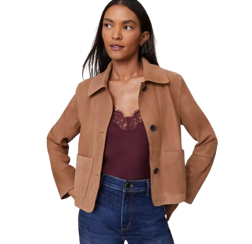Suede Collared Jacket