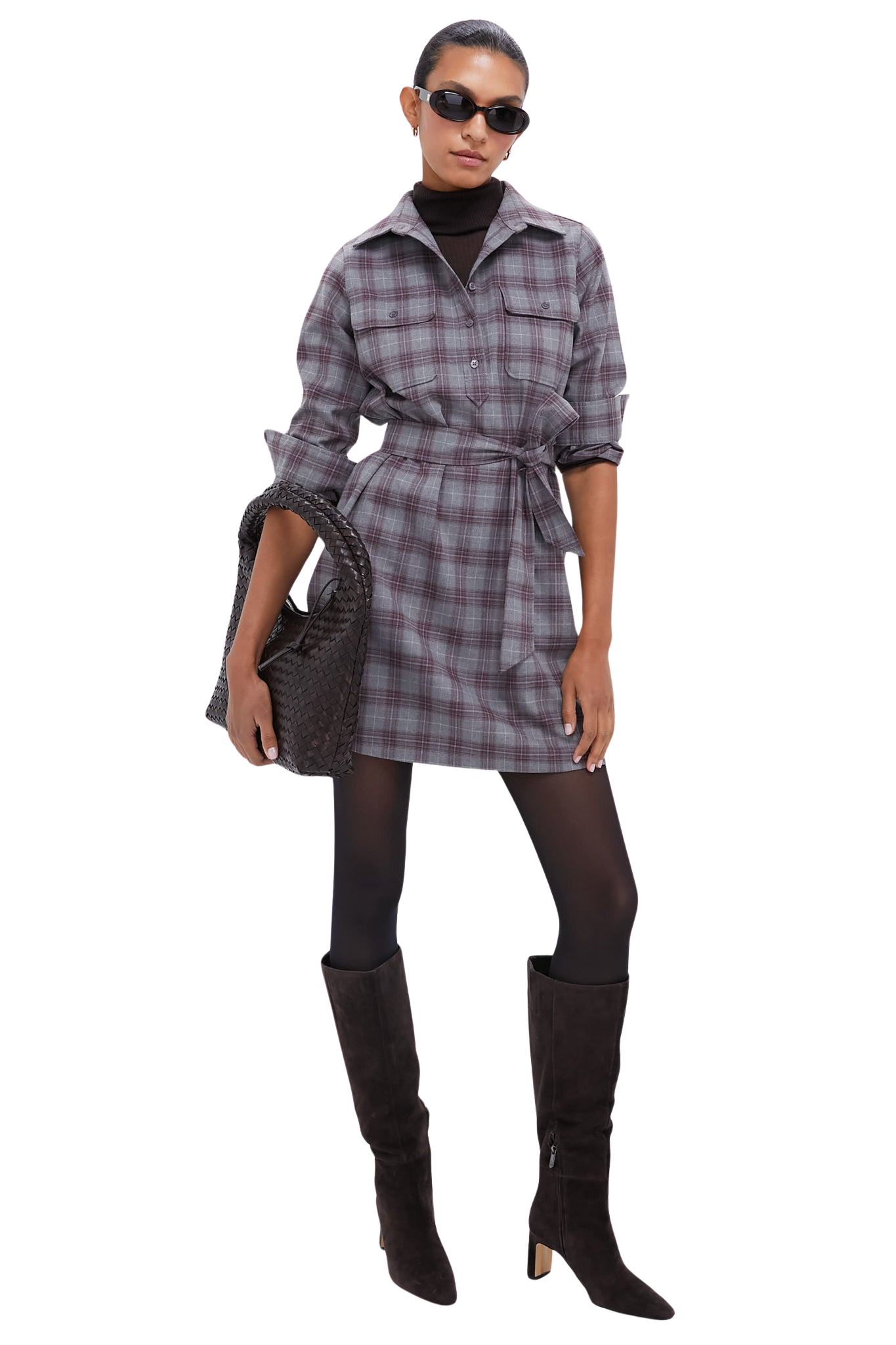 Winetasting Plaid Mary Tyler Dress