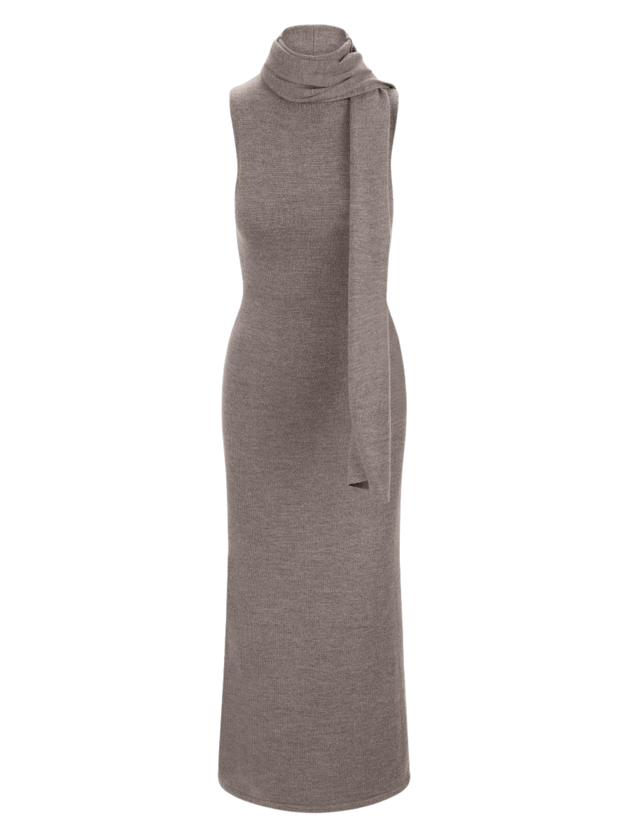 Canal Merino Wool Sleeveless Midi-Dress
