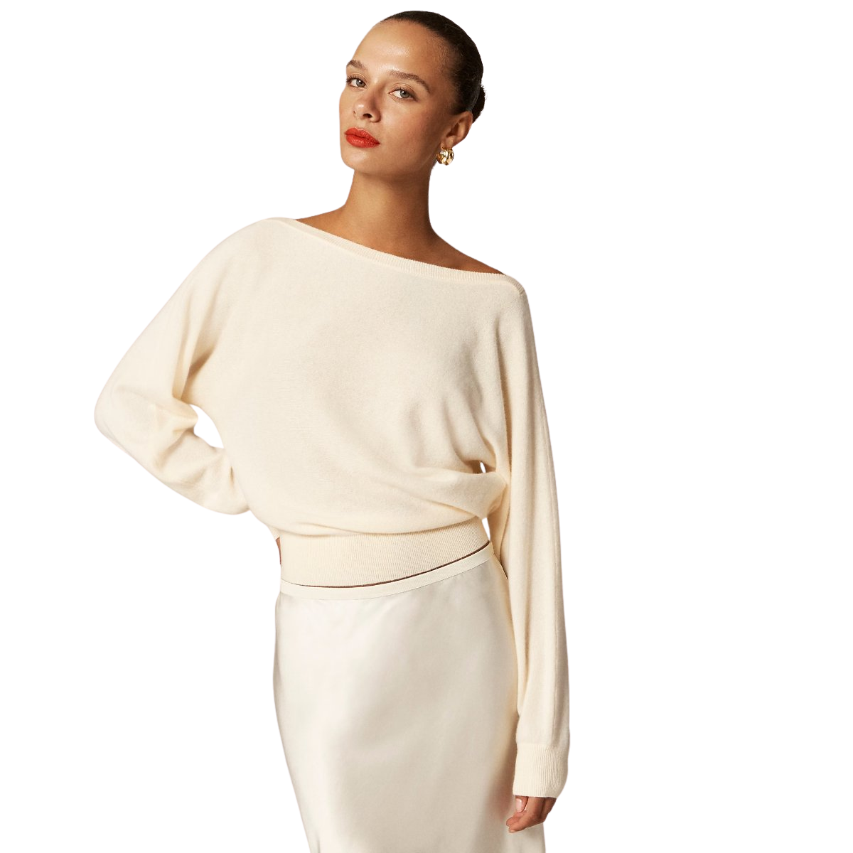 Cashmere boatneck sweater