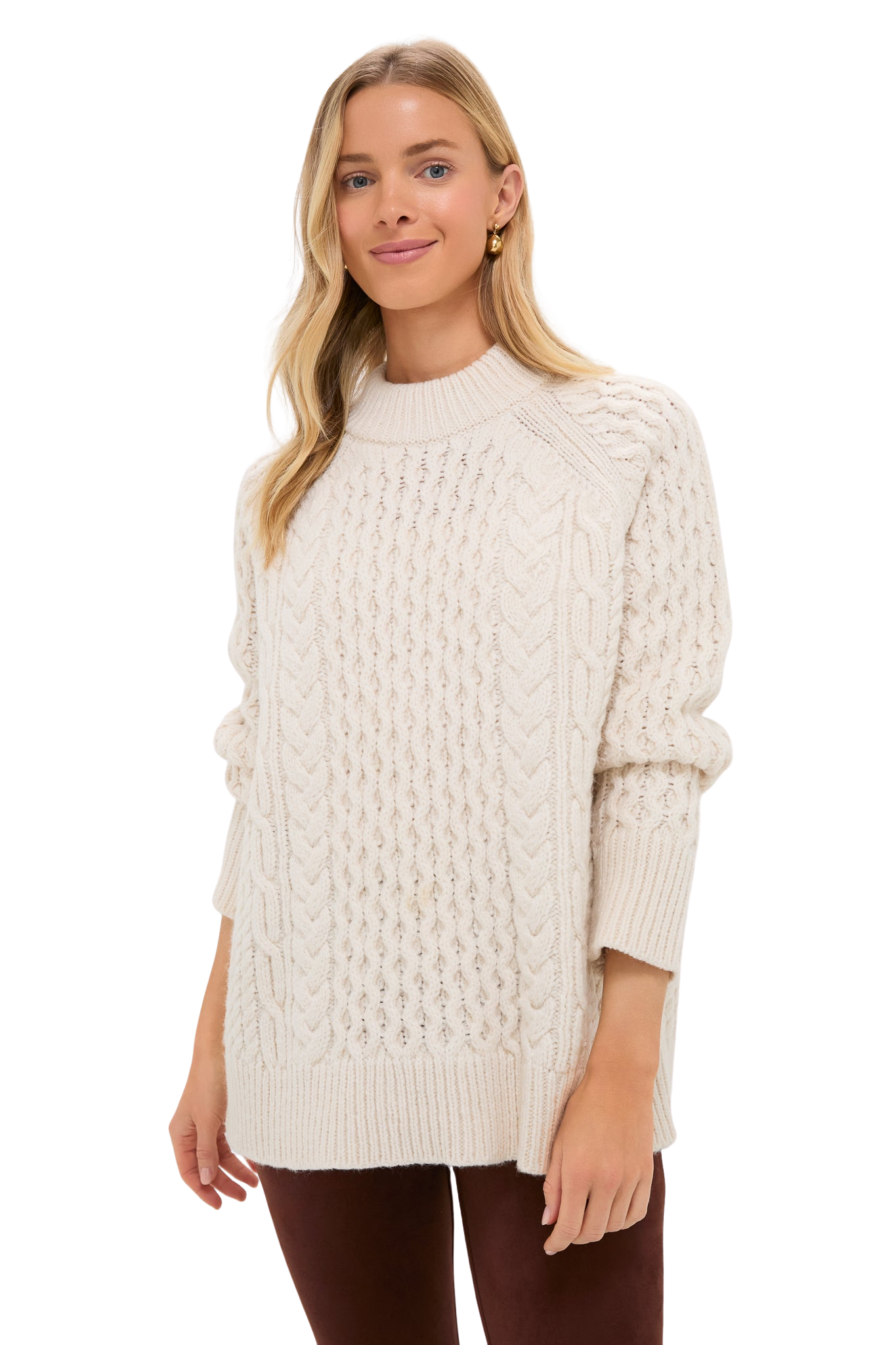Ivory Galway Fisherman Sweater
