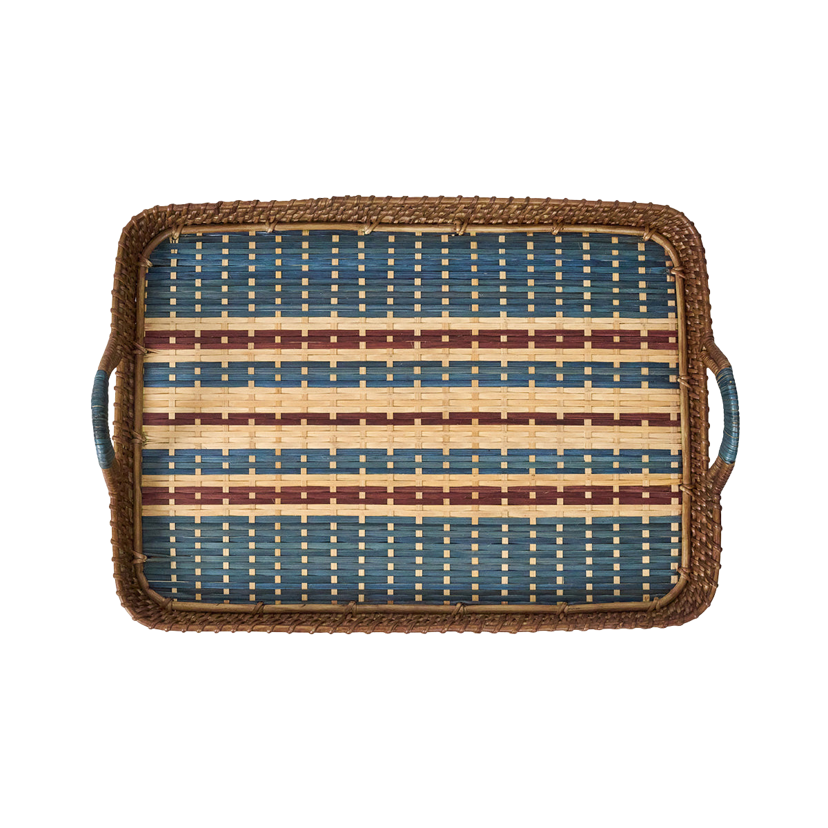 Danish Stripe 18" Tray - Navy