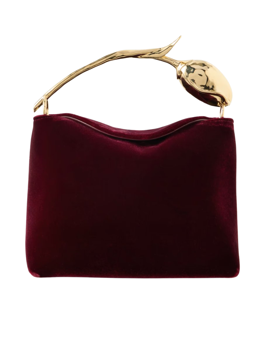 Bloom mini velvet clutch
