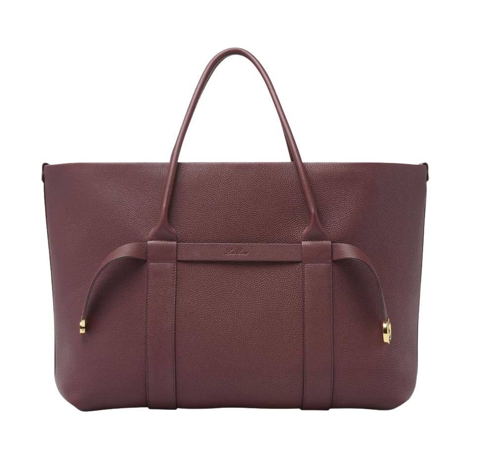 Loro Piana Ghiera Grained Leather & Cashmere Tote
