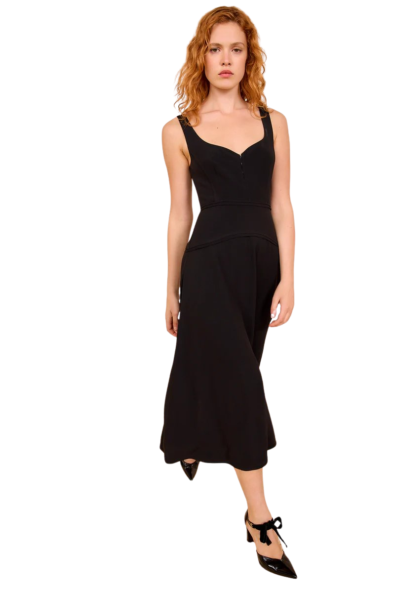 Vivi Sweetheart Neckline Midi Dress