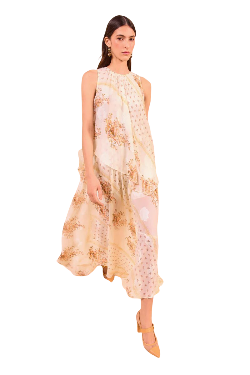 Caprice Asymmetrical Layered Dress