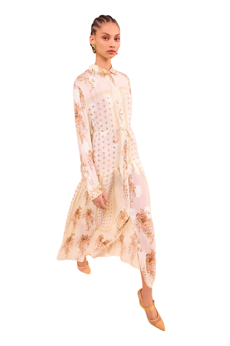 Emilie Drop Waist Long Sleeve Shirt Dress