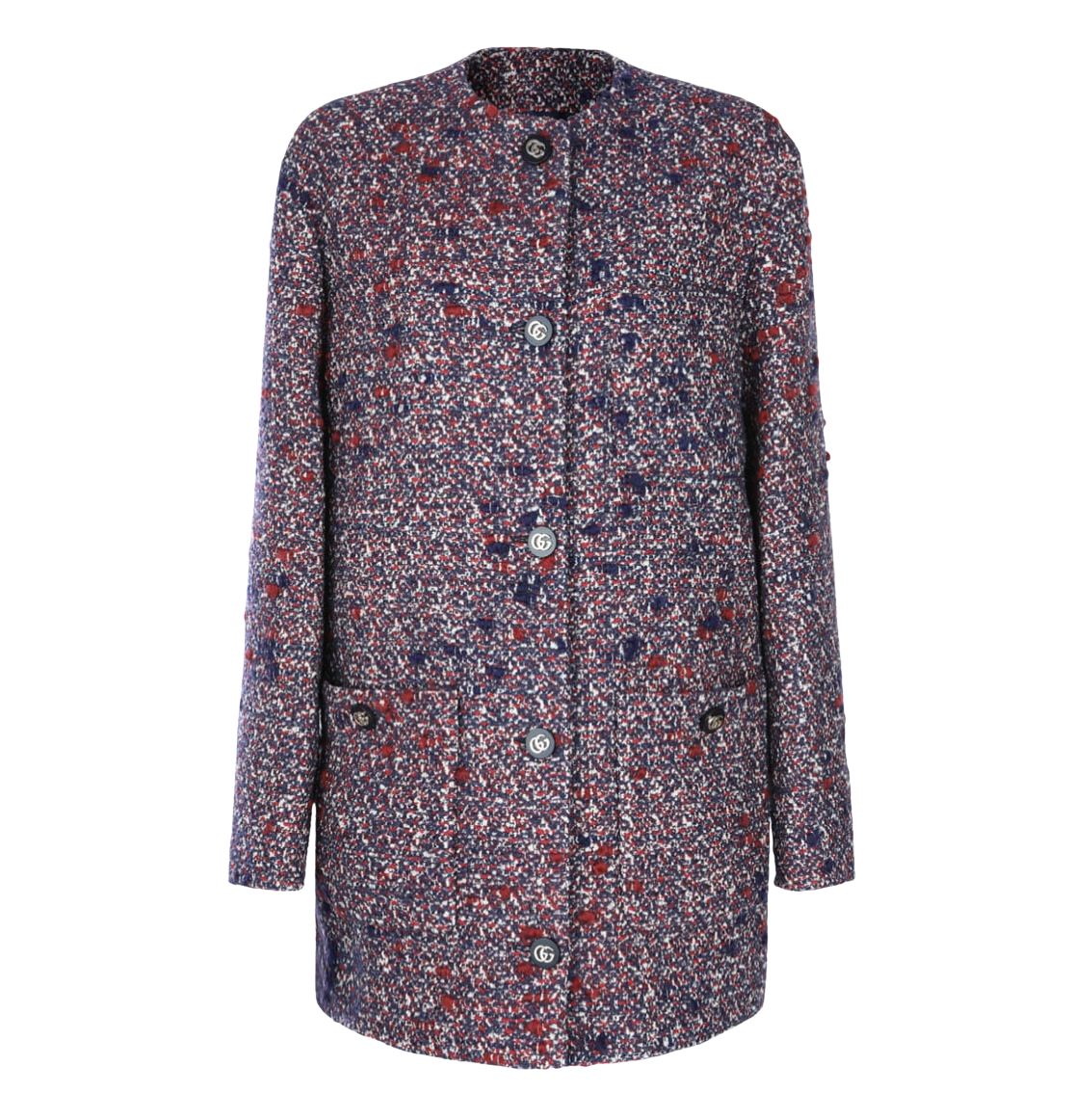 Gucci Blue And Red Wool Casual Jacket