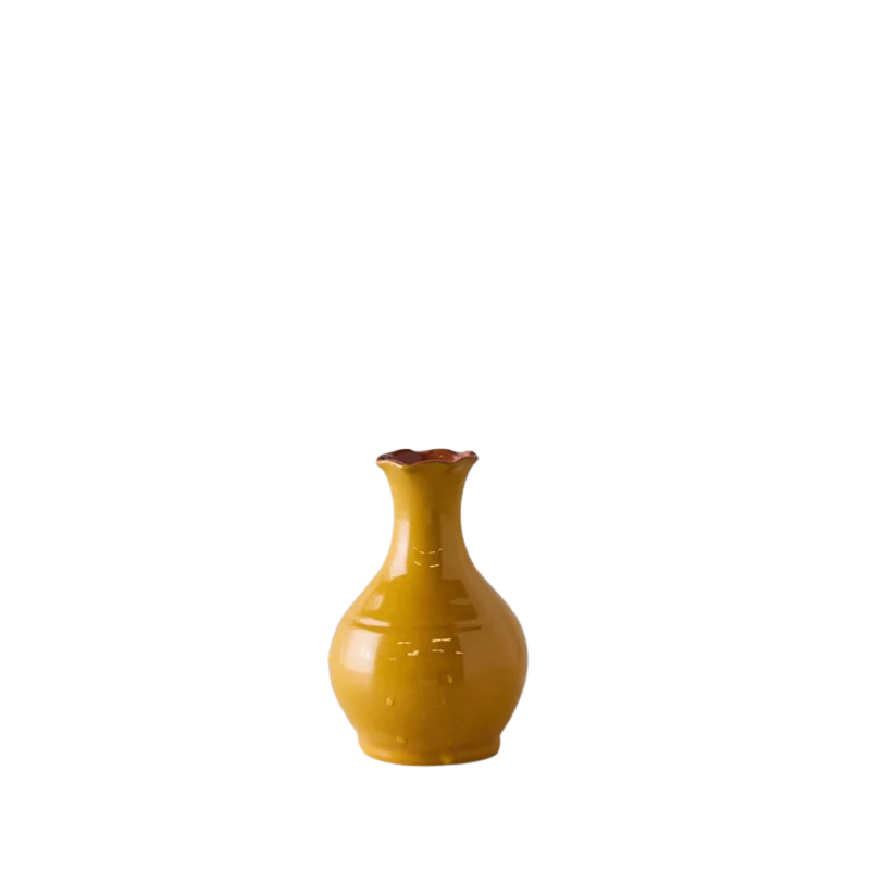 Glazed Terracotta Vase, Ochre