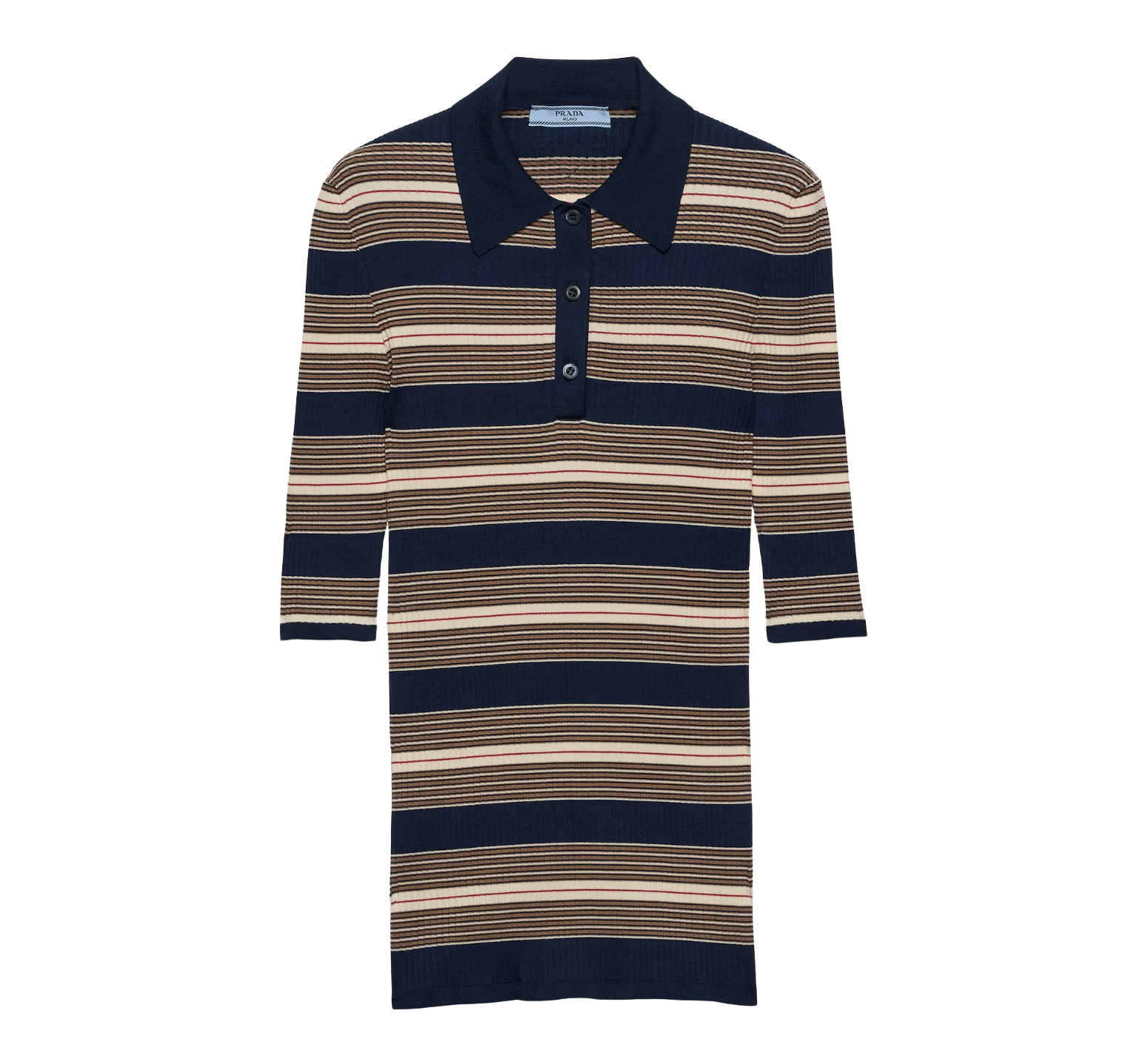 Striped cotton polo shirt