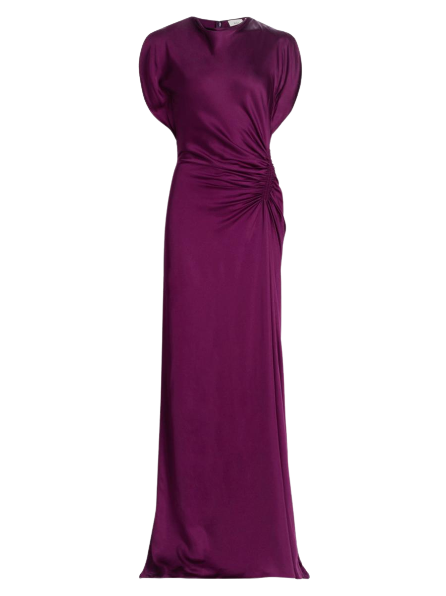 Nadia Satin Bias-Cut Gown