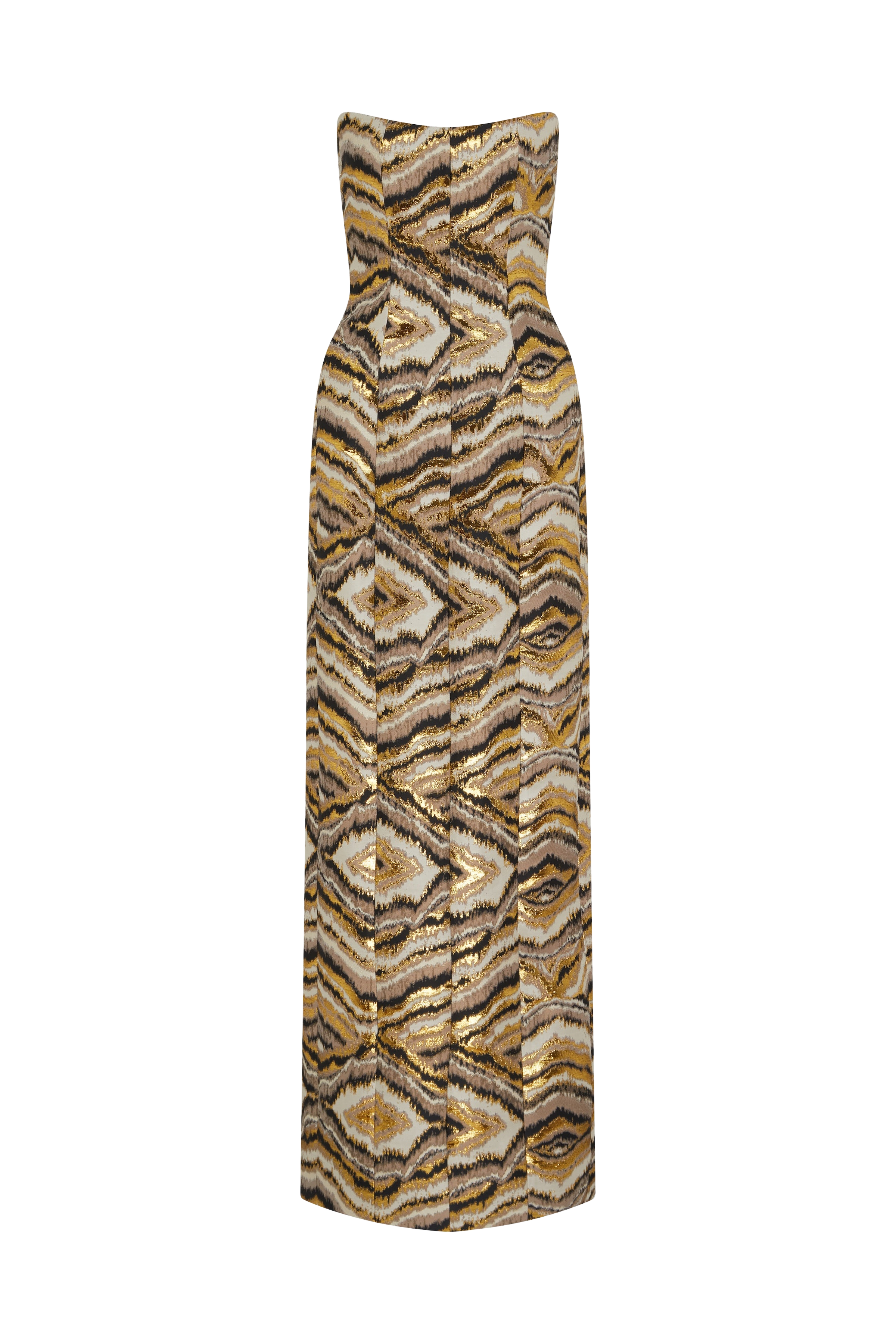 Odessa Metallic Jacquard Gown