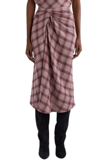 Nicole Plaid Cotton Skirt