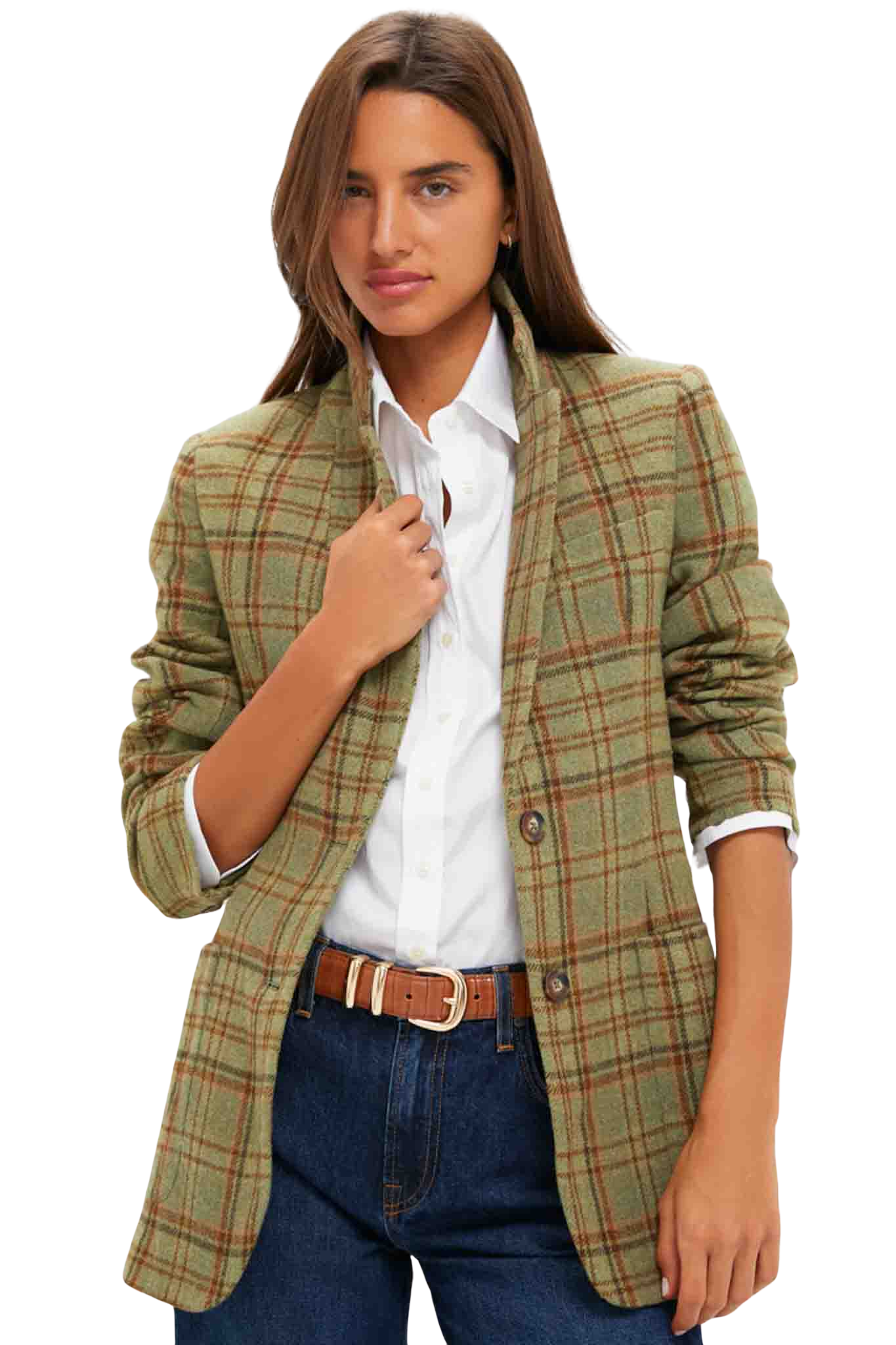 Sherwood Plaid Wool Herron Blazer
