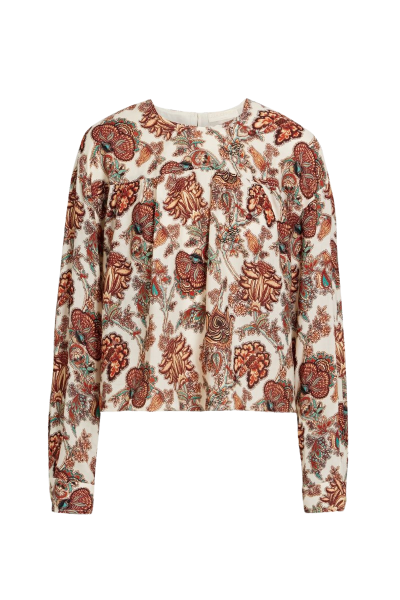 Esen paisley-print wool-blend top