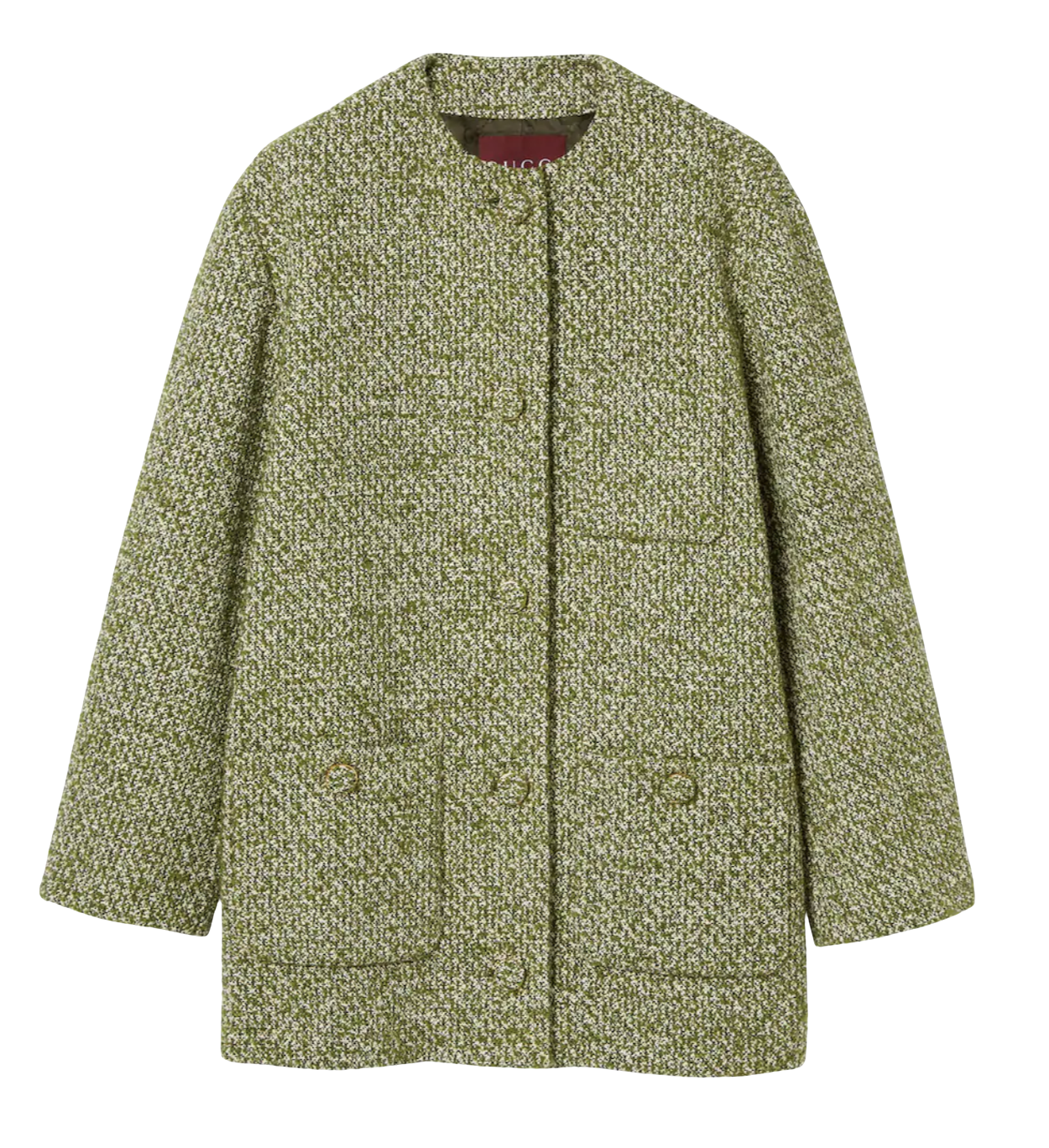 Wool cotton bouclé coat