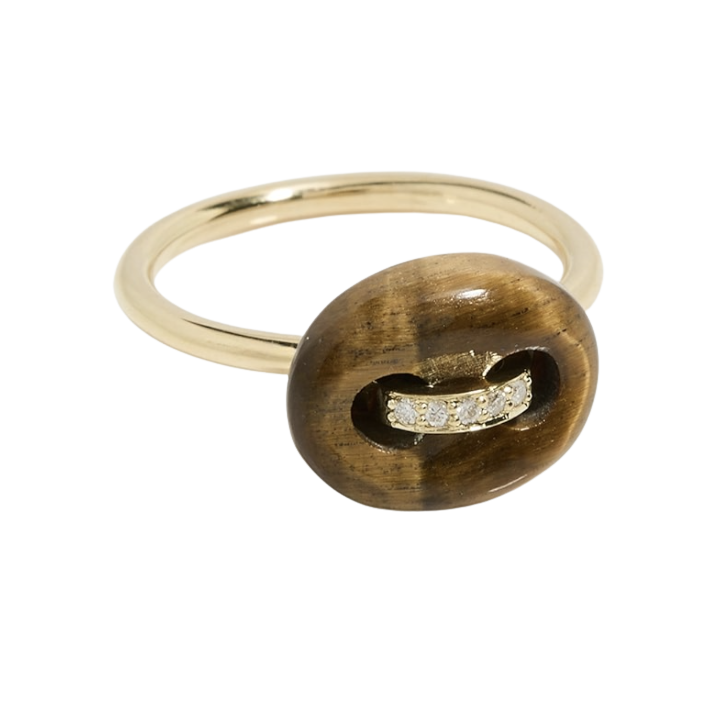 18k Mini Stone Mariner Ring