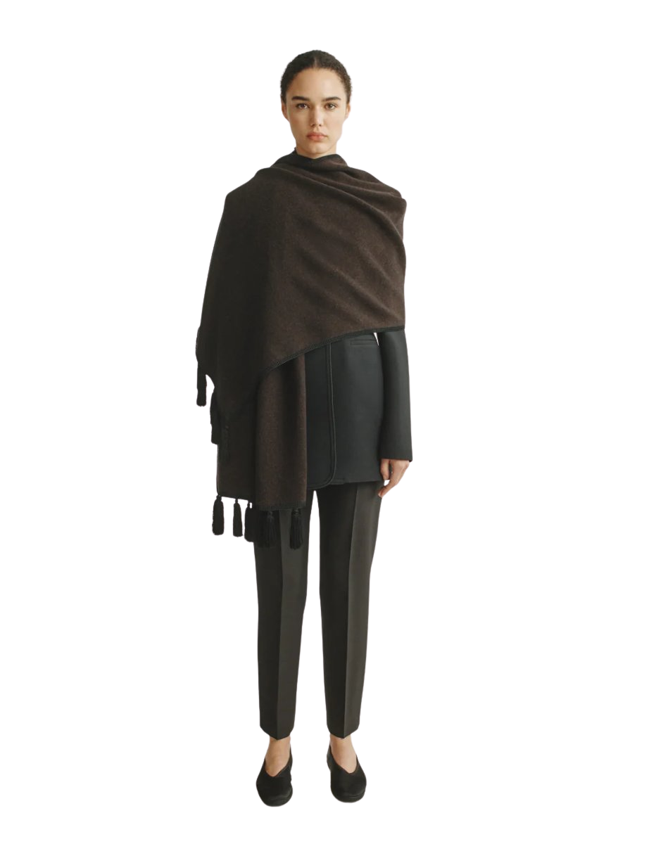 The Tassel Scarf With Hand Crochet Edge Detail